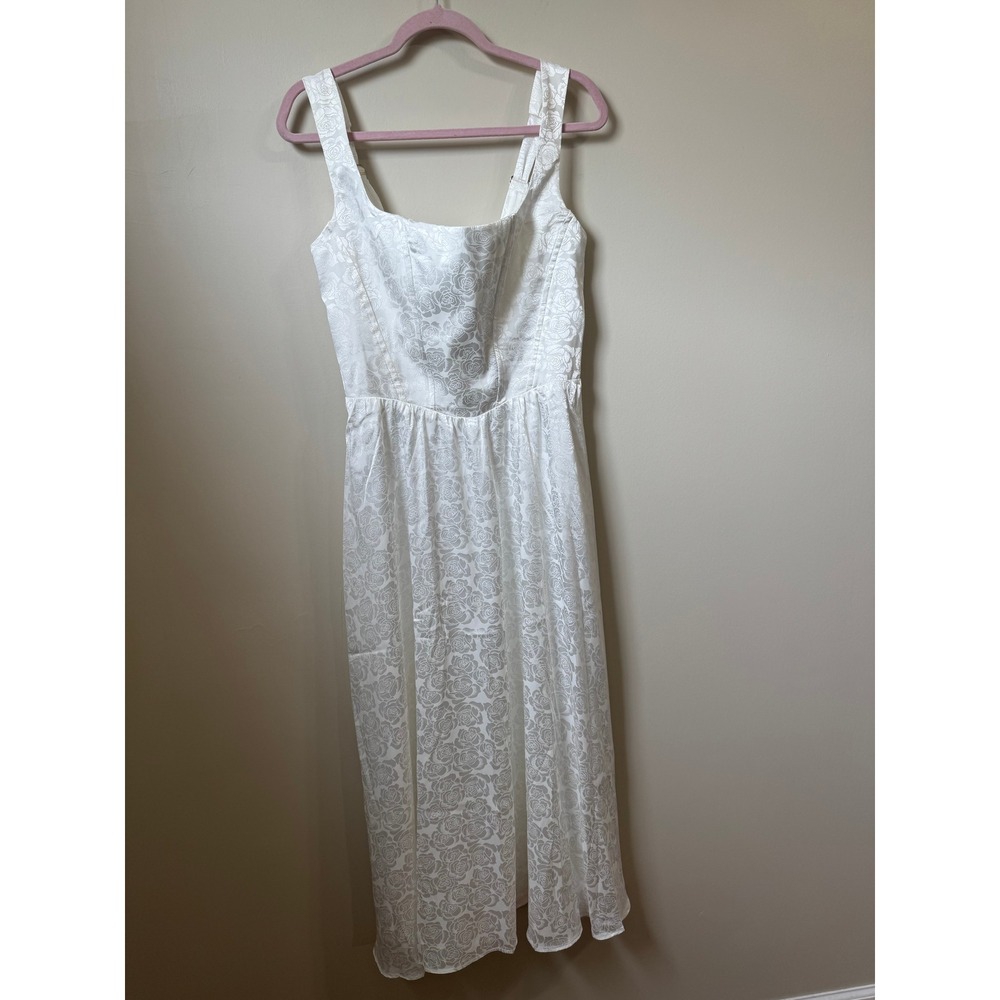 Show Me Your Mumu Midi Dress Square Neck Smocked Back Bridal Summer - Picture 5 of 10